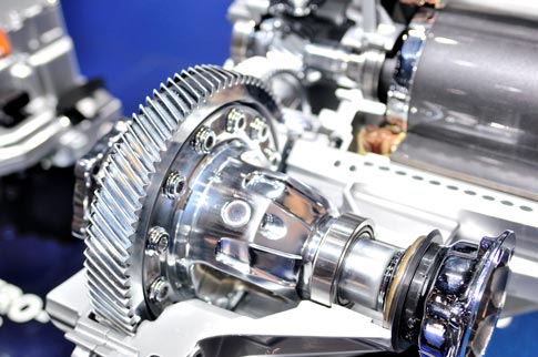 Cross section of car gearbox.